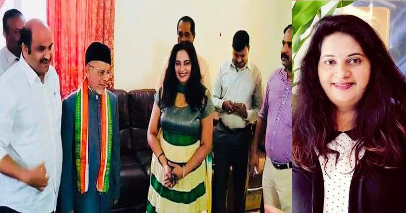 ഹൈദരലി തങ്ങള്‍ക്കൊപ്പമുള്ളത് ബഹ്‌റൈനിലെ ഒഐസിസി വനിതാ വിഭാഗം മുന്‍ പ്രസിഡന്‍റ് ;  നിയമനടപടി സ്വീകരിക്കുമെന്ന് ഷീജ നടരാജ്