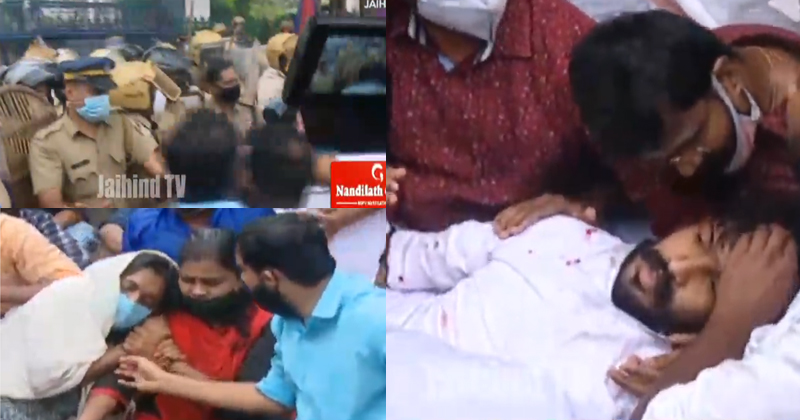 സെക്രട്ടേറിയറ്റിലെ തീപിടിത്തം : യൂത്ത് കോണ്‍ഗ്രസ് മാർച്ചിന് നേരെ പൊലീസ് അതിക്രമം ; ലാത്തിച്ചാർജില്‍ നിരവധി പ്രവർത്തകർക്ക് പരിക്ക് | Video