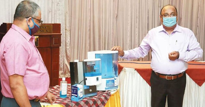 കെല്‍വിന്‍റെ സാനിറ്റൈസര്‍ ഡിസ്‌പെന്‍സര്‍ വിത്ത് തെര്‍മോമീറ്റര്‍ വിപണിയിലേക്ക്