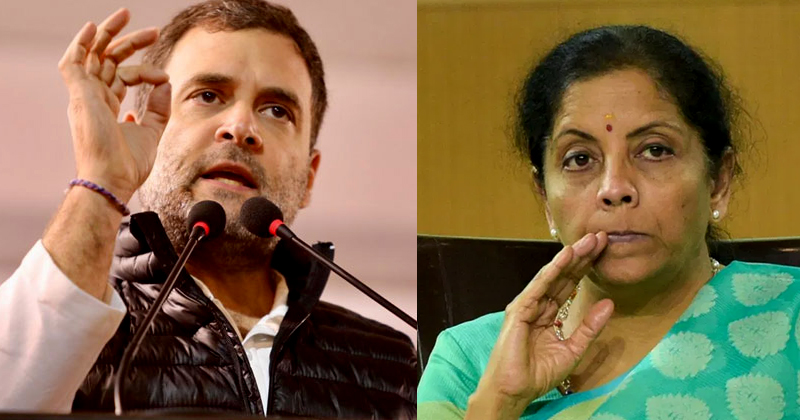 'ദൈവത്തെ പഴിക്കേണ്ട, സാമ്പത്തികരംഗത്തെ തകർച്ചയ്ക്ക് കാരണം നിങ്ങളുടെ തെറ്റായ തീരുമാനങ്ങള്‍ മാത്രമാണ്' : ധനമന്ത്രിയോട് രാഹുല്‍ ഗാന്ധി
