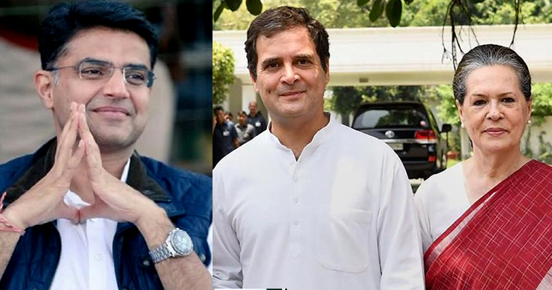 'ജനങ്ങള്‍ക്കും പാര്‍ട്ടിക്കും വേണ്ടി ത്യാഗം ചെയ്തവരാണ് സോണിയാ ഗാന്ധിയും രാഹുല്‍ ഗാന്ധിയും' :  പിന്തുണയുമായി സച്ചിന്‍ പൈലറ്റ്