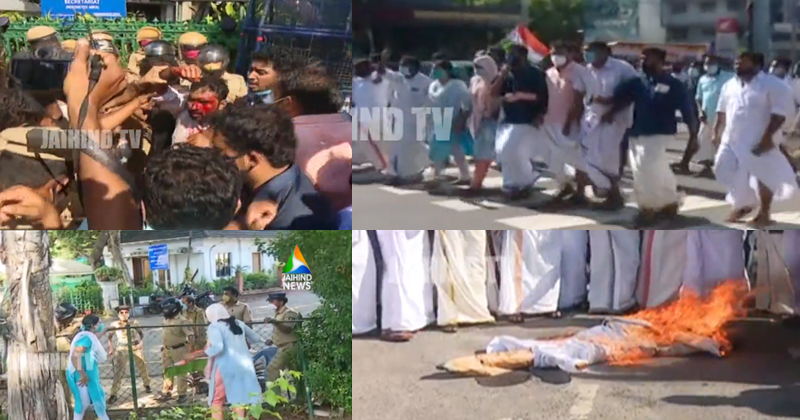 അനുവിന്‍റെ ആത്മഹത്യയില്‍ സർക്കാരിനും പി.എസ്.സിക്കും എതിരെ പ്രതിഷേധം ശക്തം : യൂത്ത് കോണ്‍ഗ്രസ്-കെ.എസ്.യു മാർച്ചിന് നേരെ പൊലീസ് നടപടി | Video