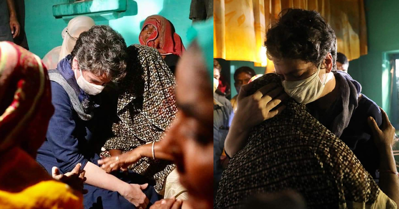 കണ്ണീരടക്കാനാകാതെ അമ്മ ;  ചേർത്തുപിടിച്ച് ആശ്വസിപ്പിച്ച് പ്രിയങ്ക| VIDEO