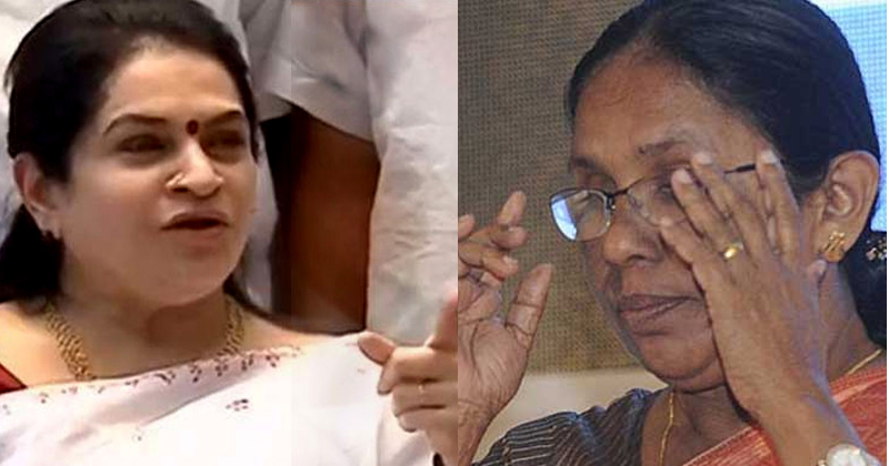 'കൊവിഡ് കുറഞ്ഞാല്‍ ടീച്ചറമ്മ തടഞ്ഞുനിർത്തി, കൂടിയാല്‍ സമരക്കാരുടെ ഉമിനീർ കാരണം' ; ആരോഗ്യമന്ത്രിയുടെ പ്രസ്താവനയെ പരിഹസിച്ച് പത്മജ വേണുഗോപാല്‍