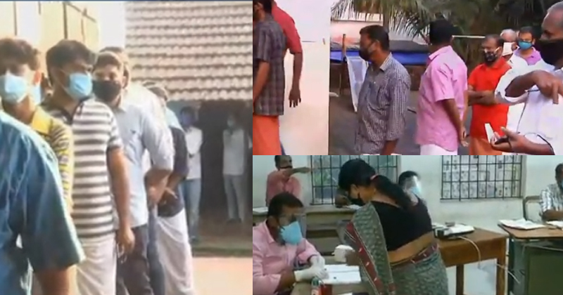 ആദ്യം മൂന്നു മണിക്കൂറില്‍ മികച്ച പോളിങ് ; കൂടുതല്‍ മലപ്പുറത്തും കണ്ണൂരും , വോട്ടർമാരുടെ നീണ്ടനിര