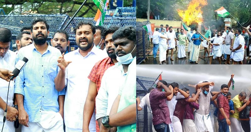 സ്പീക്കറുടെ രാജി ആവശ്യപ്പെട്ട് യൂത്ത് കോണ്‍ഗ്രസിന്‍റെ നിയമസഭാ മാർച്ച് ; സംഘർഷം, ജലപീരങ്കി