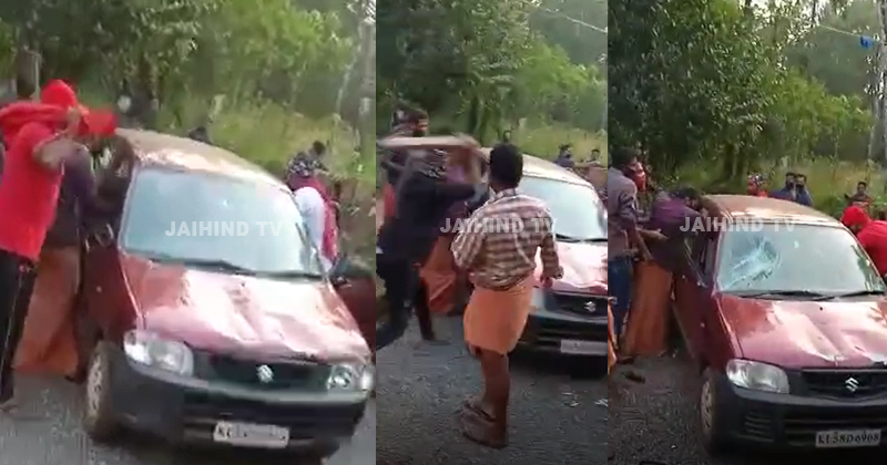 സ്ഥാനം രാജിവെക്കണമെന്ന് ഭീഷണി ; കണ്ണൂരില്‍ കോണ്‍ഗ്രസ് മെമ്പർക്ക് സിപിഎമ്മുകാരുടെ ക്രൂരമർദ്ദനം, കാർ തകർത്തു | VIDEO