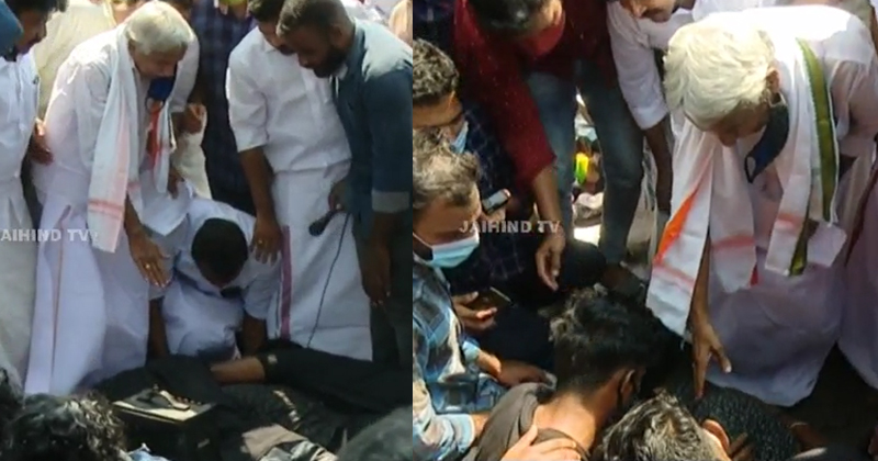സമരവേദിയില്‍ ഉമ്മന്‍ ചാണ്ടിയുടെ കാല്‍ തൊട്ട് അപേക്ഷിച്ച് ഉദ്യോഗാർത്ഥികള്‍ | VIRAL VIDEO