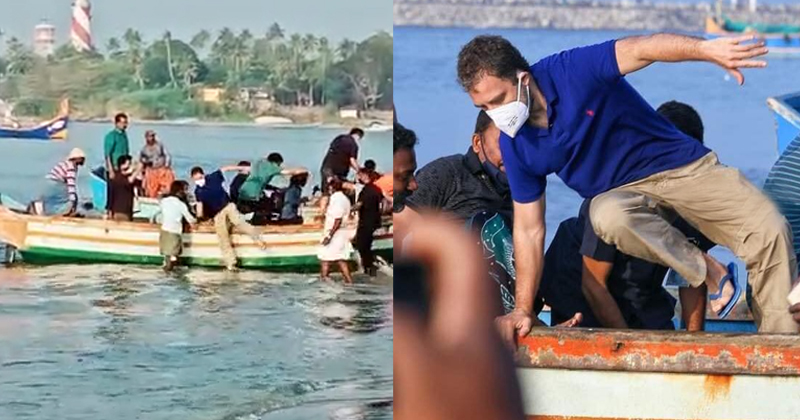 'അവരുടെ അധ്വാനത്തെ ഏറെ വിലമതിക്കുന്നു, കഷ്ടപ്പാടുകള്‍ നേരിട്ടറിഞ്ഞു' ;  മത്സ്യത്തൊഴിലാളികള്‍ക്കൊപ്പം കടല്‍യാത്ര ചെയ്ത് രാഹുല്‍