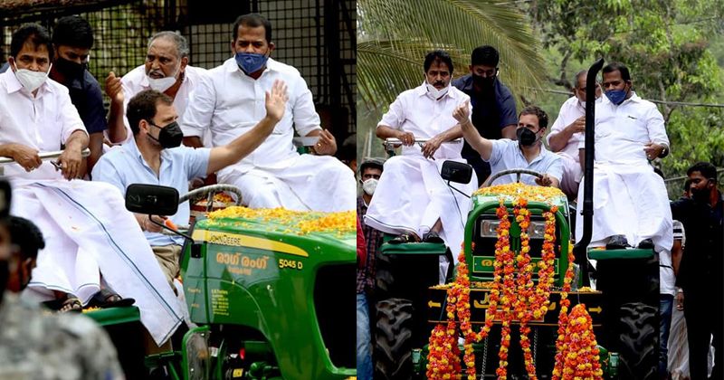 'കേന്ദ്രം കർഷകരുടെ വേദന മനസിലാക്കുന്നില്ല, നിയമങ്ങള്‍ മോദിയുടെ സുഹൃത്തുക്കള്‍ക്കു വേണ്ടി' ; വയനാട്ടില്‍ ആവേശമായി രാഹുല്‍ ഗാന്ധിയുടെ ട്രാക്ടര്‍ റാലി