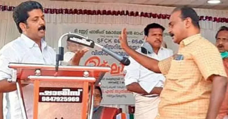 സർക്കാരിന്‍റെ പിൻവാതിൽ നിയമനങ്ങളെ വിമർശിച്ച ഐ.എൻ.ടി.യു.സി നേതാവിന് സി.പി.എമ്മിന്‍റെ ഭീഷണി;  പ്രസംഗത്തിനിടെ മൈക്ക് ഓഫാക്കി വേദിയിൽ നിന്ന് ഇറക്കിവിട്ടു; തല്ലുമെന്നും ഭീഷണി