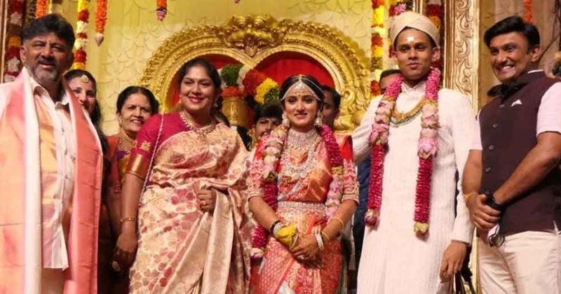 ഡി.കെ. ശിവകുമാറിന്‍റെ മകള്‍ ഐശ്വര്യ വിവാഹിതയായി