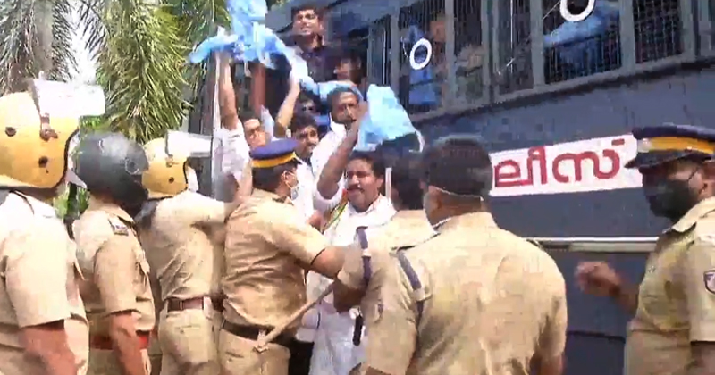 അനധികൃത നിയമനം ; കാലടി സര്‍വകലാശാലയിലേക്ക് കെഎസ്‌യു മാര്‍ച്ച് ; സംഘര്‍ഷം