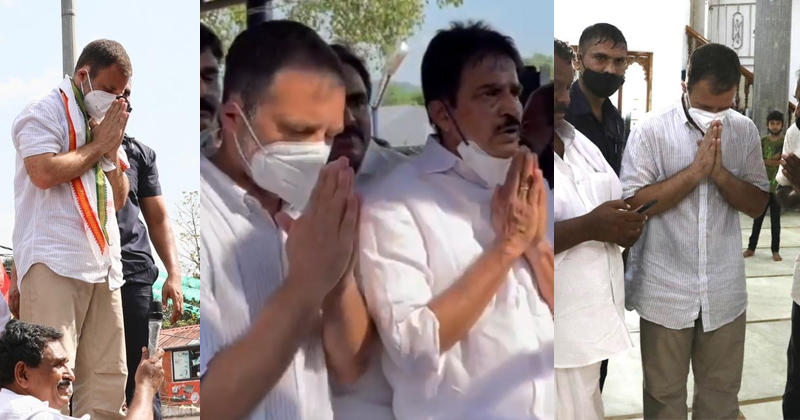 എരുമേലി വാവർ പള്ളിയിലും ശ്രീധർമ്മശാസ്താക്ഷേത്രത്തിലും ദർശനം നടത്തി രാഹുല്‍ ഗാന്ധി