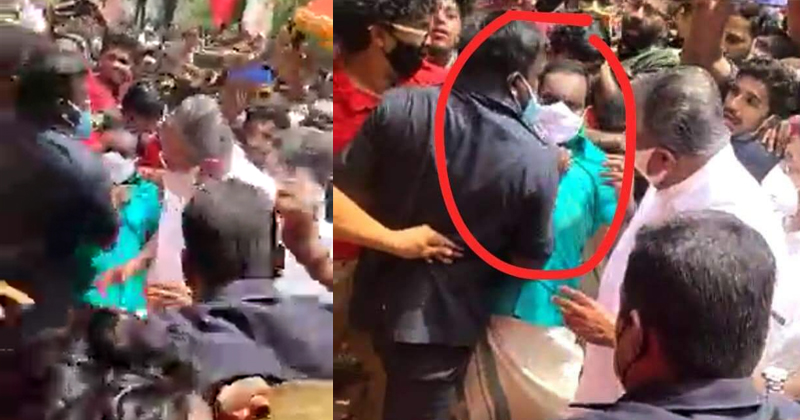 മുഖ്യന്‍റെ സുരക്ഷയില്‍ ഇടതുസ്ഥാനാർത്ഥിക്കും രക്ഷയില്ല ; കോവൂരിന്‍റെ കഴുത്തിന് പിടിച്ച് സുരക്ഷാ ഉദ്യോഗസ്ഥന്‍ | VIDEO