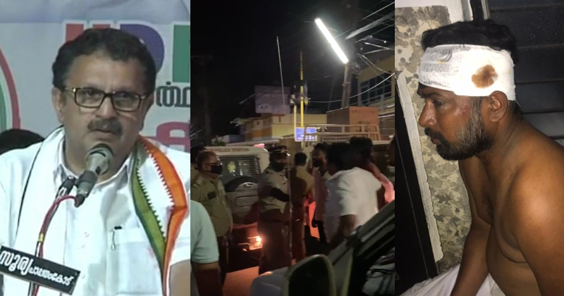 കെ മുരളീധരന് നേരെ ബിജെപി ആക്രമണം ; പ്രവർത്തകന് ഗുരുതര പരിക്ക്