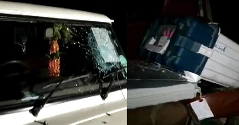 ബിജെപി സ്ഥാനാർത്ഥിയുടെ കാറില്‍ ഇവിഎം : മെഷീന്‍ ഉപയോഗിച്ച ബൂത്തില്‍ റീപോളിങ് ; നാല് ഉദ്യോഗസ്ഥർക്ക് സസ്പെന്‍ഷന്‍