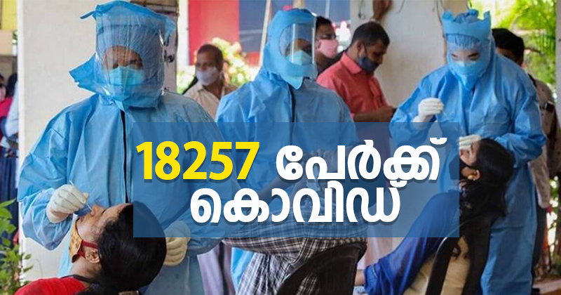 18,257 പേര്‍ക്ക് കൊവിഡ് ; 4565 പേര്‍ക്ക് രോഗമുക്തി ; ടെസ്റ്റ് പോസിറ്റിവിറ്റി  16.77%