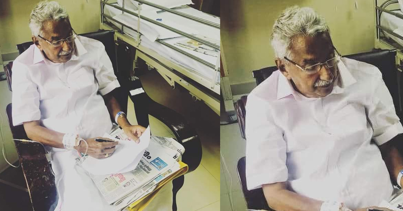 ആശുപത്രിമുറിക്കുള്ളിലും കർമ്മനിരതന്‍ ; ജനകീയപ്രശ്‌നങ്ങള്‍ക്ക് പരിഹാരം കണ്ട് ഉമ്മന്‍ ചാണ്ടി ; ഉന്മേഷവാനായി നേതാവ്