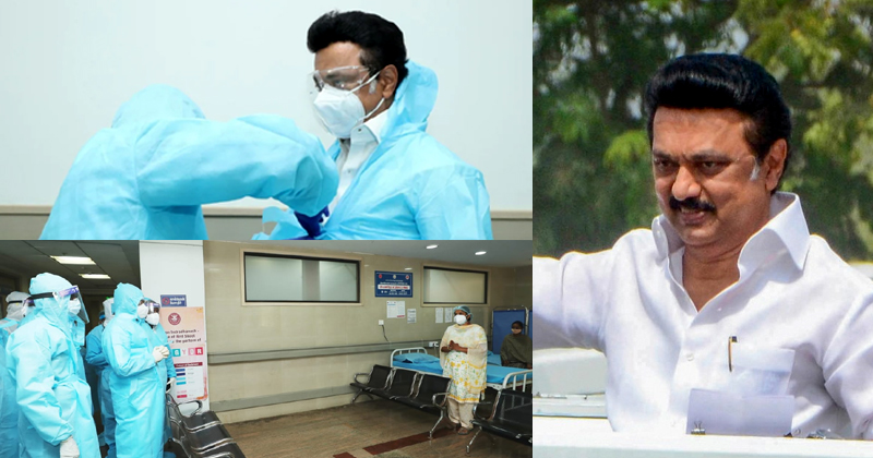 കൊവിഡ് രോഗികളെയും ഡോക്ടര്‍മാരെയും സന്ദര്‍ശിച്ച് സ്റ്റാലിന്‍ ; ആത്മവിശ്വാസവും ധൈര്യവും നല്‍കാന്‍ ഒപ്പമുണ്ടെന്ന് മുഖ്യമന്ത്രി
