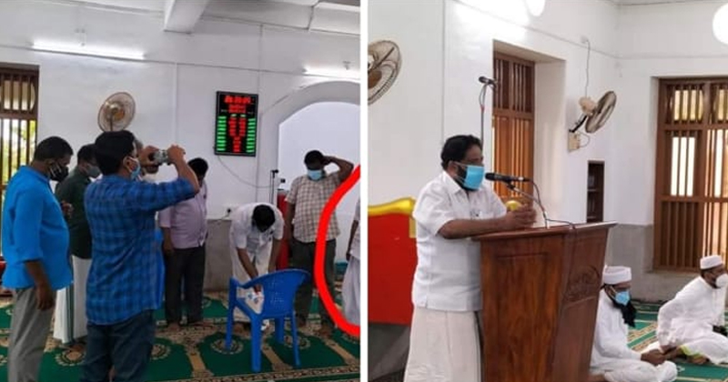 കൊവിഡ് മാനദണ്ഡങ്ങള്‍ ലംഘിച്ച് സിപിഎം എംഎല്‍എയ്ക്ക് സ്വീകരണമൊരുക്കി ജമാഅത്ത് കമ്മിറ്റി ; പ്രതിഷേധവുമായി വിശ്വാസികള്‍