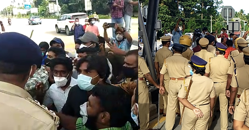 കൊല്ലം  ബൈപ്പാസിൽ ടോൾ പിരിവിനെതിരെ പ്രതിഷേധം ; സംഘർഷം