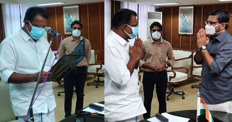 നൊമ്പരമായി അമ്മയുടെ വേർപാട് ; വികാരനിർഭരമായി എം.വിന്‍സെന്‍റിന്‍റെ സത്യപ്രതിജ്ഞ