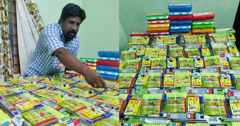 ചിത്രം പകർത്താനില്ല, സമ്മാനപ്പൊതിയില്‍ സ്നേഹവാചകം മാത്രം ; വിദ്യാർത്ഥികള്‍ക്ക് കൈത്താങ്ങായി യൂത്ത് കോണ്‍ഗ്രസ് നേതാവ്, മാതൃക