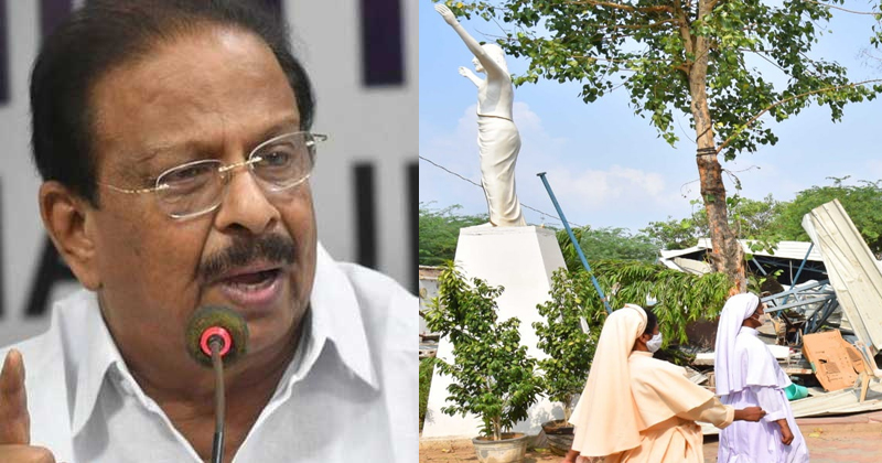 ഡല്‍ഹിയില്‍ ദേവാലയം പൊളിച്ച നടപടി മതേതരത്വത്തിനും  വിശ്വാസികള്‍ക്കുമെതിരായ കടുത്ത വെല്ലുവിളി : കെ സുധാകരന്‍ എം.പി