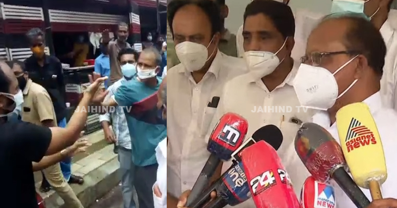 കണ്‍മുന്നില്‍ പ്രവര്‍ത്തകരുടെ കൂട്ടയടി, കണ്ടില്ലെന്ന് ദേവര്‍കോവില്‍ ; ഓടിയൊളിച്ച് മന്ത്രി
