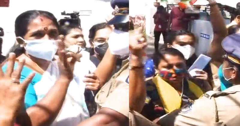 വണ്ടിപ്പെരിയാർ പീഡനക്കൊല : ബാലാവകാശ കമ്മീഷനിലേക്ക് മഹിളാ കോണ്‍ഗ്രസ് മാർച്ച് ; സംഘർഷം