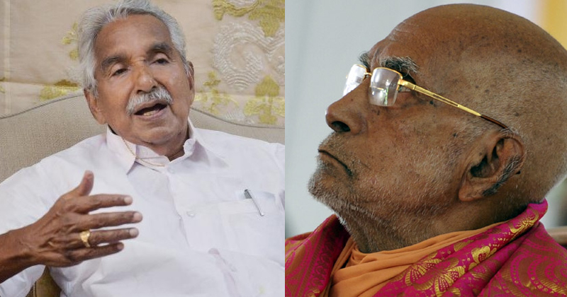 സ്വാമി പ്രകാശാനന്ദയുടെ വിയോഗം രാജ്യത്തിന് വലിയ നഷ്ടം ; അനുശോചിച്ച് ഉമ്മന്‍ ചാണ്ടി