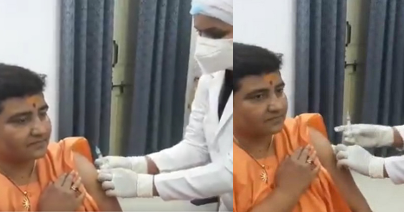 കൊവിഡ് വാക്സിന് ആരോഗ്യപ്രവര്‍ത്തകരെ വീട്ടിലെത്തിച്ച് പ്രജ്ഞ ; ഡാന്‍സ് ചെയ്യാന്‍ പ്രശ്നമില്ലേയെന്ന് വിമർശനം