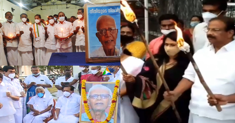 സ്റ്റാന്‍ സ്വാമിക്കെതിരായ നീതിനിഷേധത്തില്‍ പ്രതിഷേധം : 283 ബ്ലോക്കുകളില്‍ ദീപം തെളിയിച്ച് കോണ്‍ഗ്രസ്