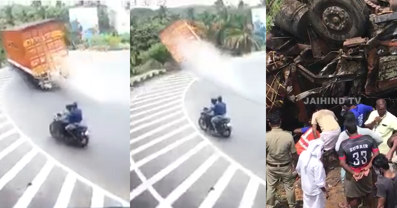 മലപ്പുറം വട്ടപ്പാറയില്‍ ലോറി താഴ്ചയിലേക്ക് മറിഞ്ഞ് അപകടം ; ഡ്രൈവര്‍ക്ക് ഗുരുതര പരിക്ക്