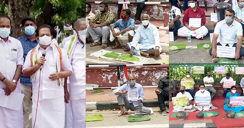 തിരുവോണ ദിനം നൊമ്പരക്കാഴ്ചയായി വിവിധ സംഘടനകളുടെ പട്ടിണി സമരം