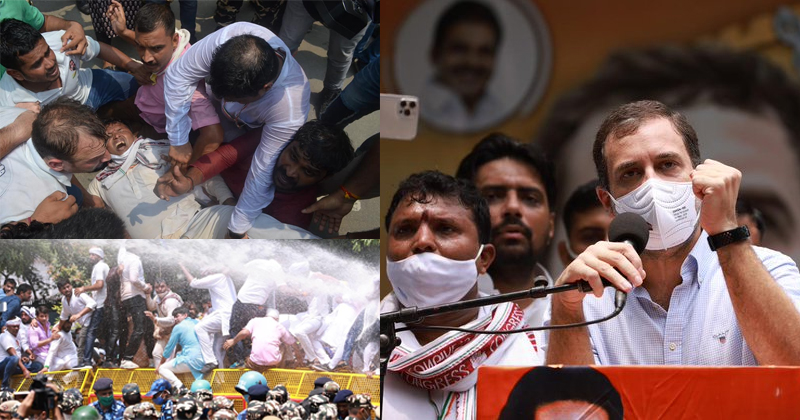 പെഗാസസില്‍ അലയടിച്ച് പ്രതിഷേധം ; യൂത്ത് കോണ്‍ഗ്രസ് പാർലമെന്‍റ്  മാർച്ചില്‍ സംഘർഷം ; ജലപീരങ്കി