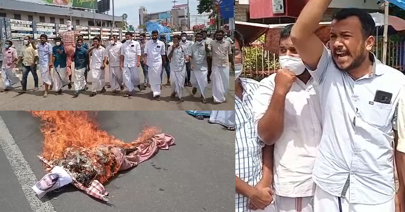 ശിവന്‍കുട്ടിയുടെ രാജിക്കായി ഇന്നും പ്രതിഷേധം ; മന്ത്രിയുടെ കോലം കത്തിച്ച് കെ.എസ്.യു ; സംഘർഷം