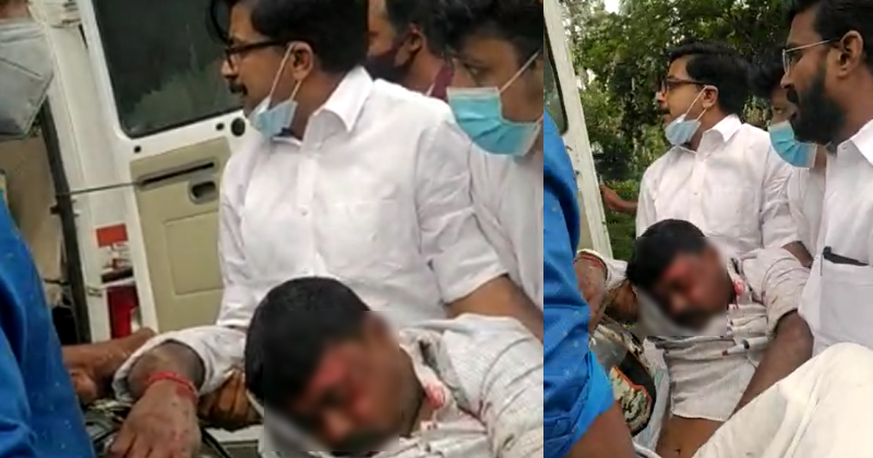 വാഹനാപകടത്തില്‍ പരിക്കേറ്റ് യുവാവ് ; തിരിഞ്ഞു നോക്കാതെ ജനം ; ആശുപത്രിയിലെത്തിച്ച് മാത്യു കുഴല്‍നാടന്‍ എംഎല്‍എ