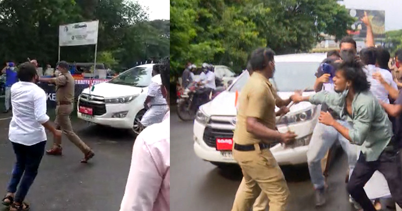 പാലക്കാട് മന്ത്രി ശശീന്ദ്രന്‍റെ വാഹനം തടഞ്ഞ് പ്രതിഷേധം ; പ്രവർത്തകരെ അറസ്റ്റ് ചെയ്തുനീക്കി