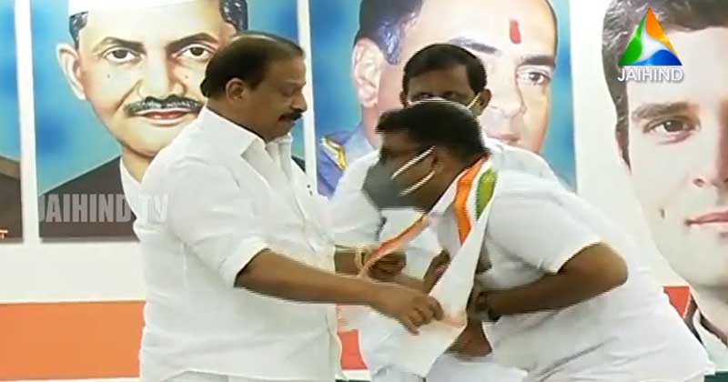 എന്‍സിപി സംസ്ഥാന എക്സിക്യൂട്ടീവ് അംഗം വിജേന്ദ്രകുമാറും പ്രവർത്തകരും കോണ്‍ഗ്രസില്‍