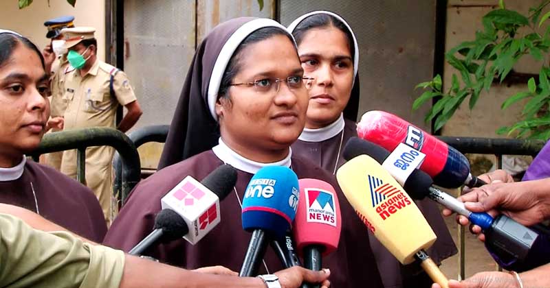 വർഗീയ പരാമർശം: വൈദികനെതിരെ പ്രതിഷേധവുമായി കന്യാസ്ത്രീകള്‍