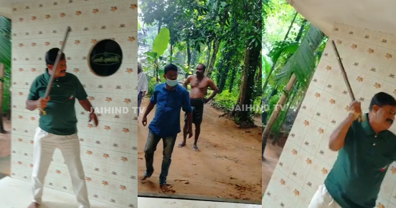 വിവരാവകാശപ്രവർത്തകനെയും കുടുംബത്തേയും വീട്ടില്‍ക്കയറി മർദ്ദിച്ച് റിട്ട. എസ്.ഐ ; ദൃശ്യങ്ങള്‍ പുറത്ത്