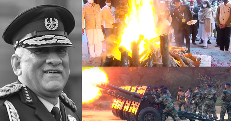 അമർ രഹേ ! 17 ഗണ്‍ സല്യൂട്ടോടെ വീരനായകന് വിട ചൊല്ലി രാജ്യം... ജനറല്‍ റാവത്ത് ഇനി ജ്വലിക്കുന്ന ഓർമ്മ