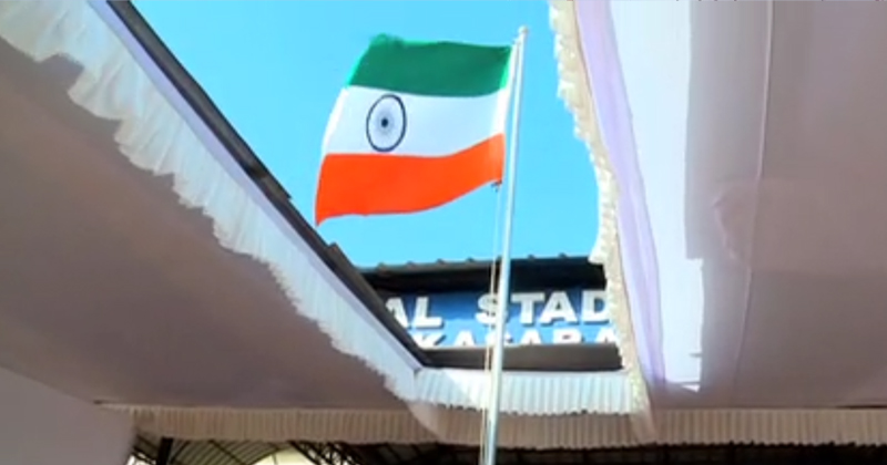 മന്ത്രി അഹമ്മദ് ദേവർകോവില്‍ ദേശീയ പതാക ഉയർത്തിയത് തലകീഴായ്