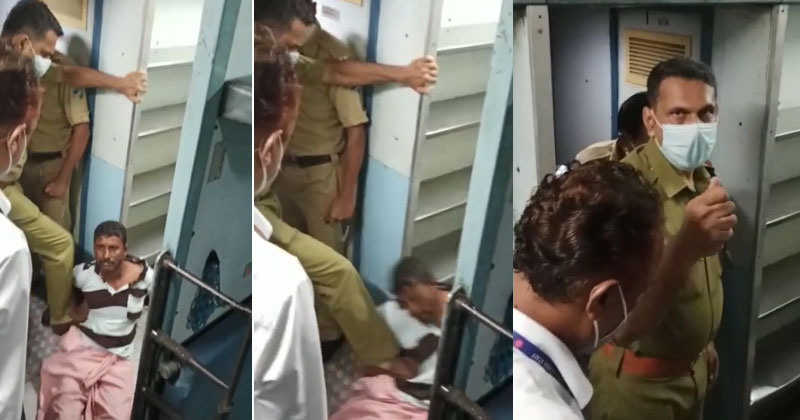 ട്രെയിന്‍ യാത്രികന് പൊലീസിന്‍റെ ക്രൂര മർദ്ദനം ; ടിക്കറ്റില്ലെന്നാരോപിച്ച് ബൂട്ടിട്ട് നെഞ്ചില്‍ ചവിട്ടി