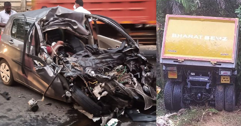 കോട്ടയം മോനിപ്പള്ളിയില്‍ കാറും ലോറിയും കൂട്ടിയിടിച്ച് രണ്ട് മരണം