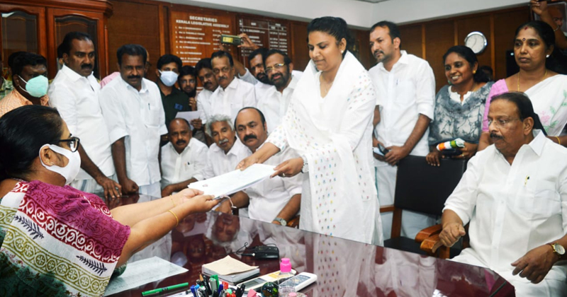 കോണ്‍ഗ്രസ് രാജ്യസഭാ സ്ഥാനാർത്ഥി ജെബി മേത്തര്‍ നാമനിര്‍ദേശപത്രിക സമര്‍പ്പിച്ചു