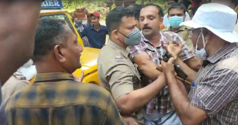 കെ റെയില്‍ കുറ്റിയടി : കണ്ണൂർ ചാലയിലും സ്ത്രീകളടക്കമുള്ള നാട്ടുകാരുടെ വന്‍ പ്രതിഷേധം