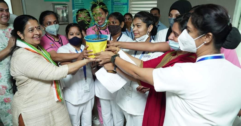 ലോക നഴ്സസ് ദിനത്തിൽ ഭൂമിയിലെ മാലാഖ മാർക്ക് ആശംസകളർപ്പിച്ച്  ഉമാ തോമസ്